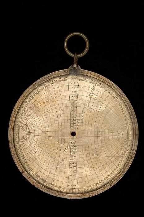 Closeup of Astrolabe with Universal Projection, c.1400    (Inv. 52869)