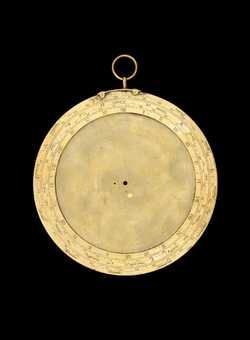 Front of astrolabe without rete or plates. Click to enlarge