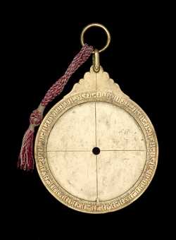 Front of astrolabe without rete or plates. Click to enlarge