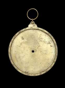 Front of astrolabe without rete or plates. Click to enlarge