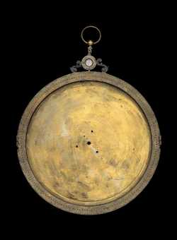 Front of astrolabe without rete or plates. Click to enlarge