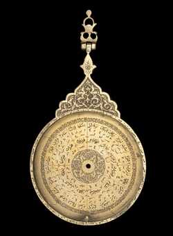 Front of astrolabe without rete or plates. Click to enlarge