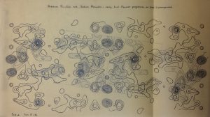 Drawing of rubidium penicillin and sodium penicillin (trial Fourier projections), Bodleian Library, MS. Eng. c. 5604/17