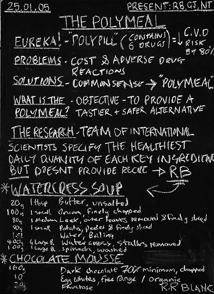 Blackboard by Raymond Blanc.