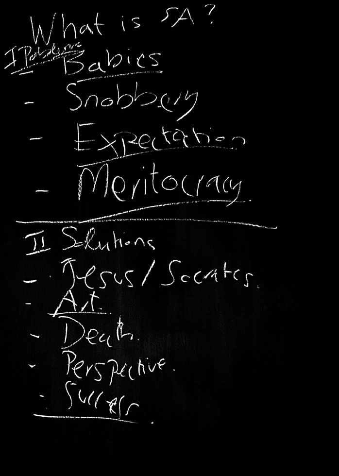 Blackboard by Alain de Botton.