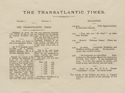 Transatlantic Times, 1899