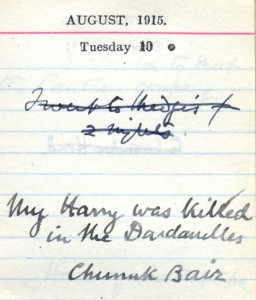 Amabel's diary, 10 August 1915
