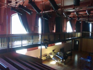 Summer Fields: the Interior of the Macmillan Hall and Music Centre, formerly the gymnasium during Harry's time at the school. 