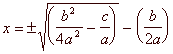 Standard quadratic equation.