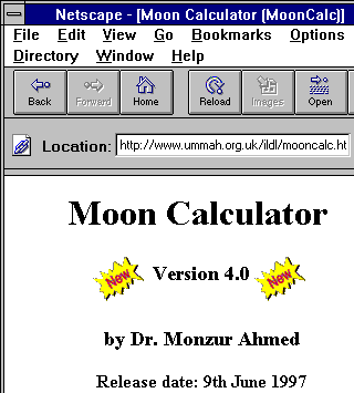 Website for Lunar Calculator Software