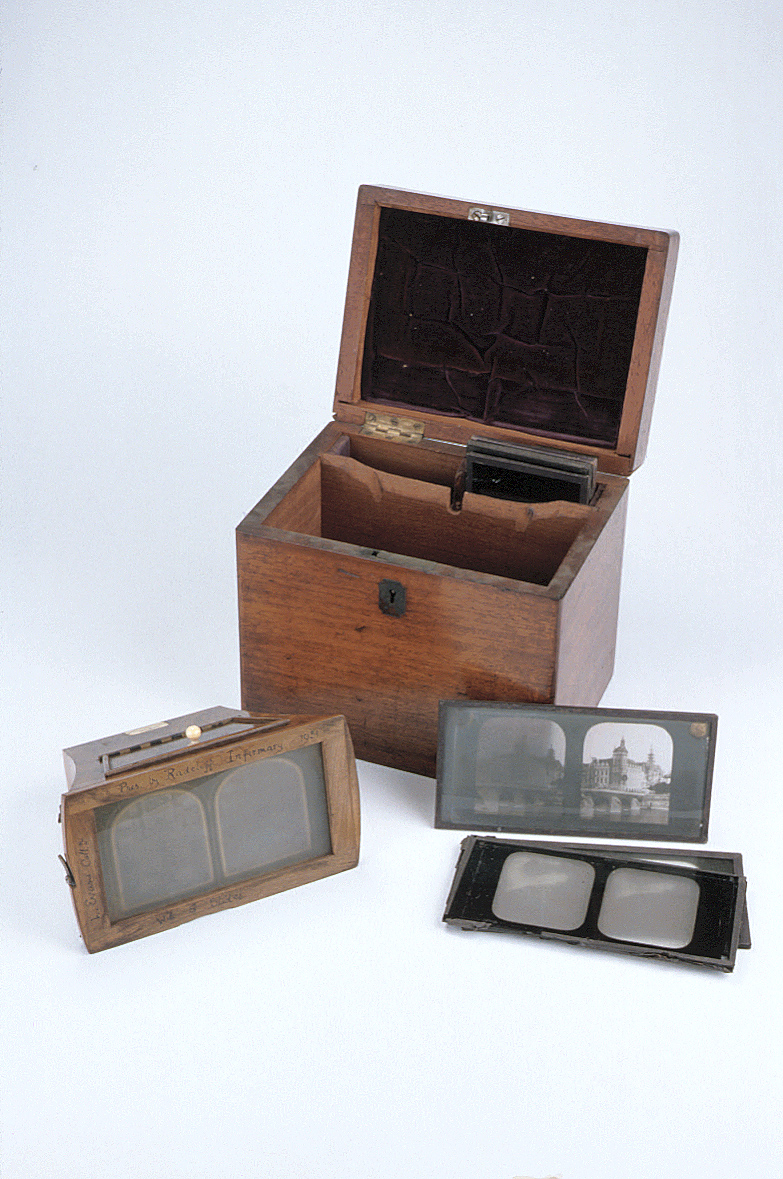 preview image for Stereoscopic Viewer and Photographs (Mostly Albumen Glass Transparencies), Belonging to W. B. Carpenter, by Carpenter & Westley, London, Mid 19th Century