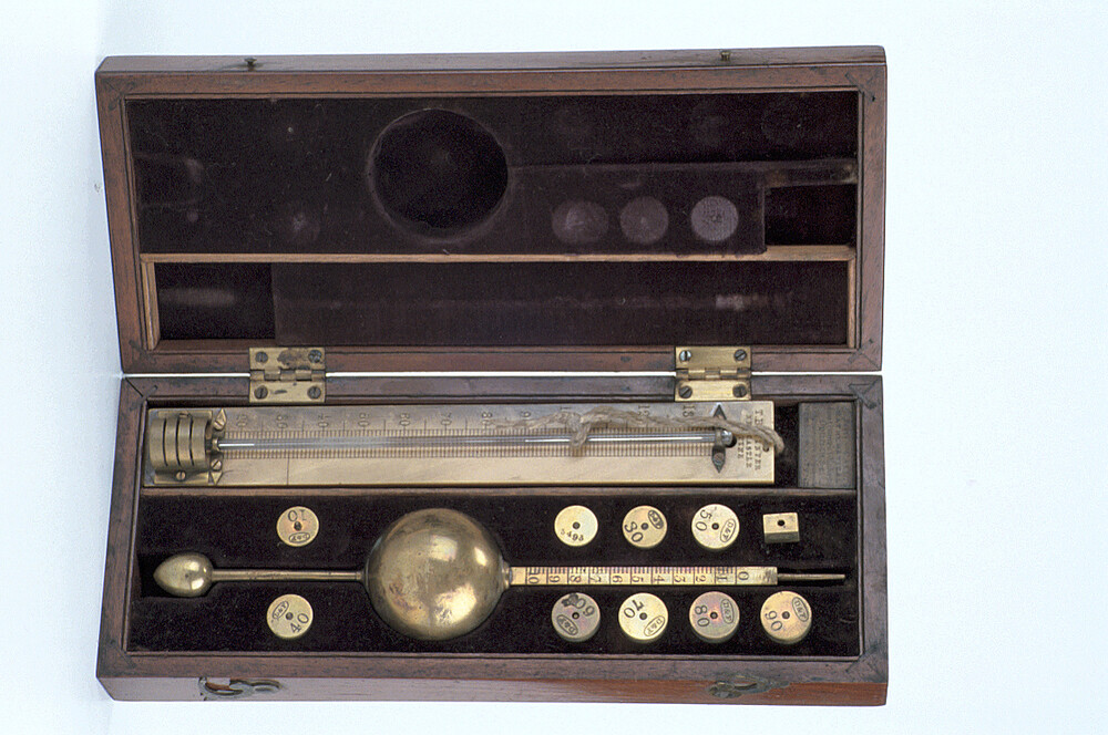 preview image for Sikes Hydrometer, by Dring & Fage (box and weights) T B Winter (thermometer) John Coll