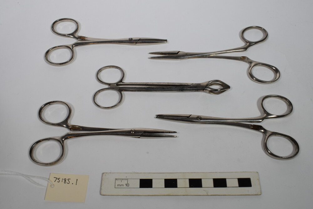 preview image for Five Pairs of Forceps from Miscellaneous Surgical Instruments and Tray in Case