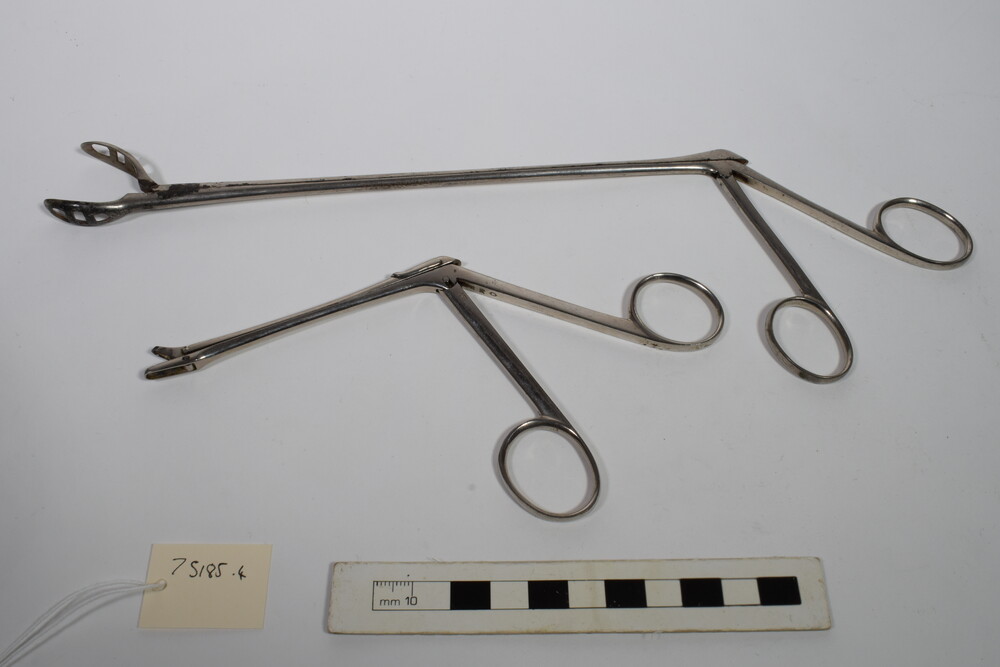 preview image for Two pairs of angled forceps from Miscellaneous Surgical Instruments and Tray in Case