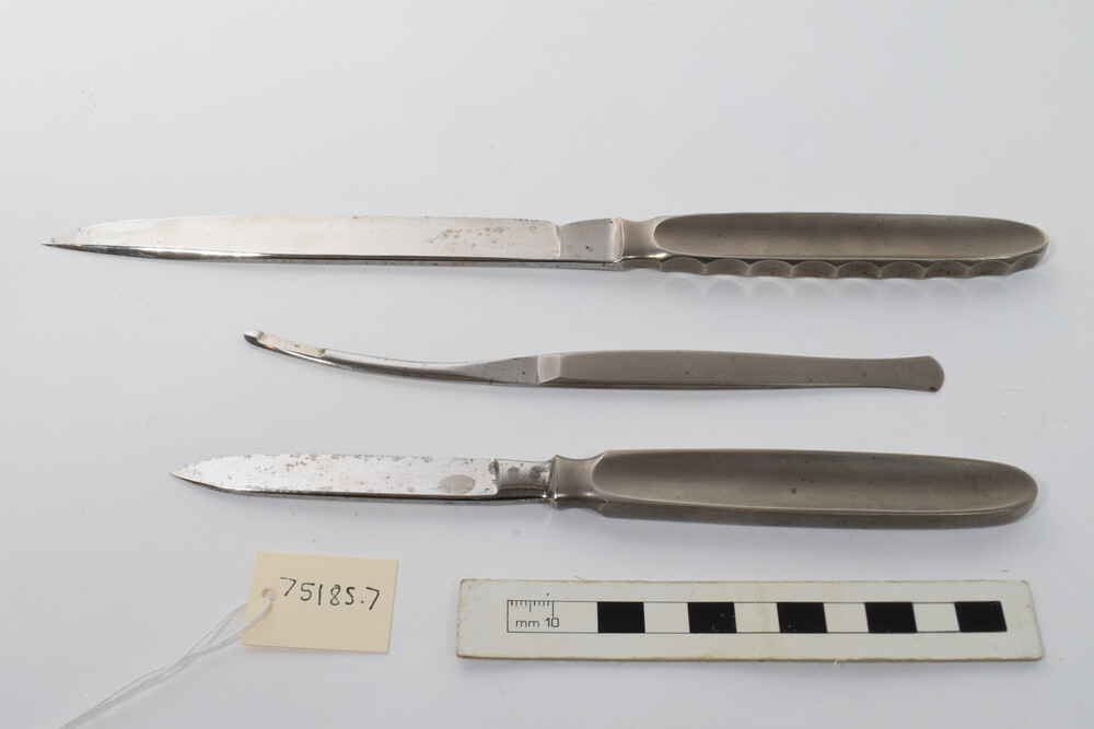 preview image for Three knives from Miscellaneous Surgical Instruments and Tray in Case