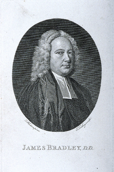 Engraving of James Bradley, by J. Tookey from a painting by J. Hudson