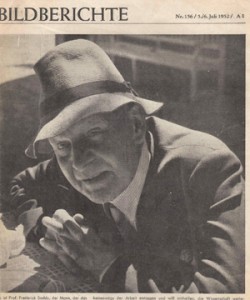 Frederick Soddy, pictured for an article in a German newspaper in 1952.
