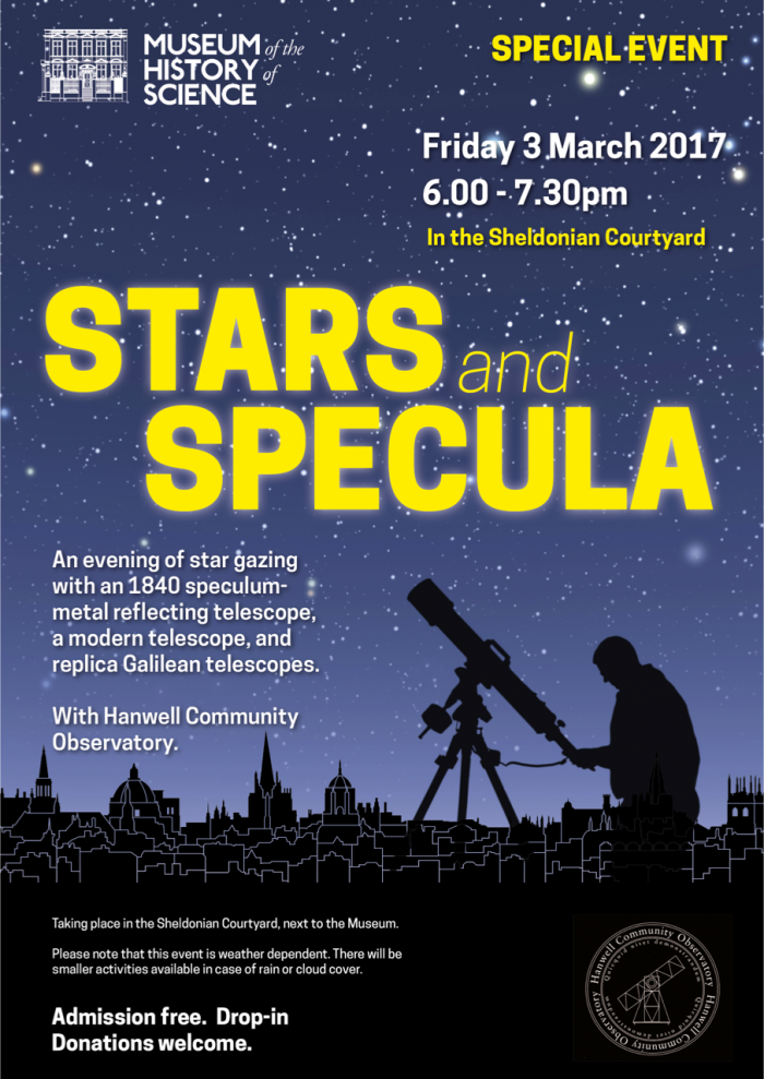 Poster to advertise Stars and Specula